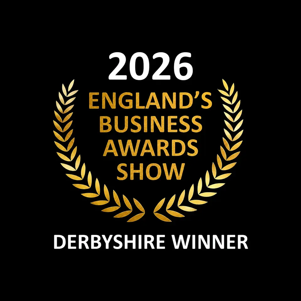 England’s Business Awards Show 2026 — Derbyshire Winner medal